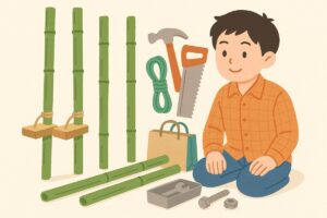 竹馬の作り方：必要な材料と道具